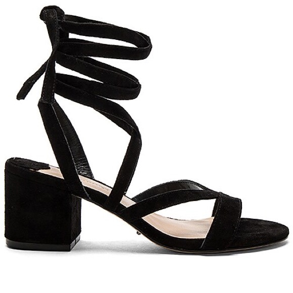 Tony Bianco Amor Block Heels Black Suede - Picture 2 of 12
